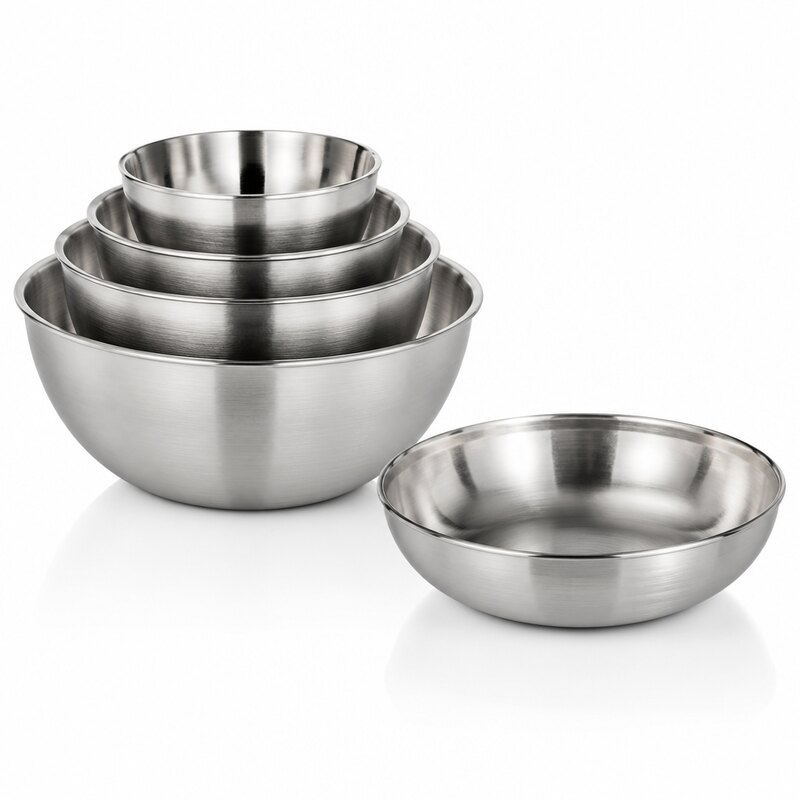 Stainless Steel Mixing & Serving Bowl Set