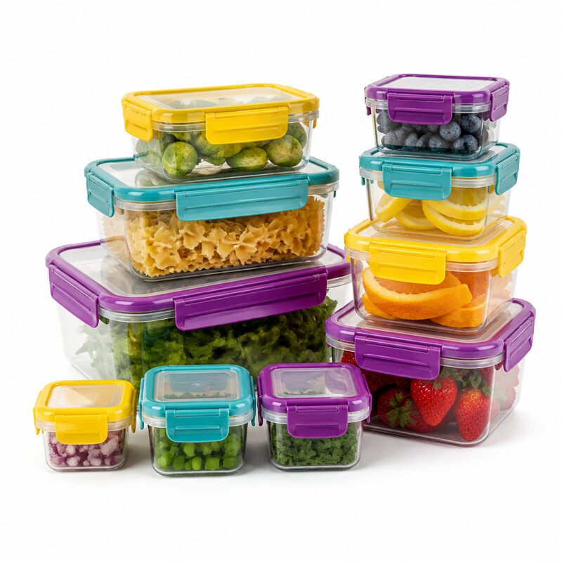 Locking Lid Kitchen Container Set of 8